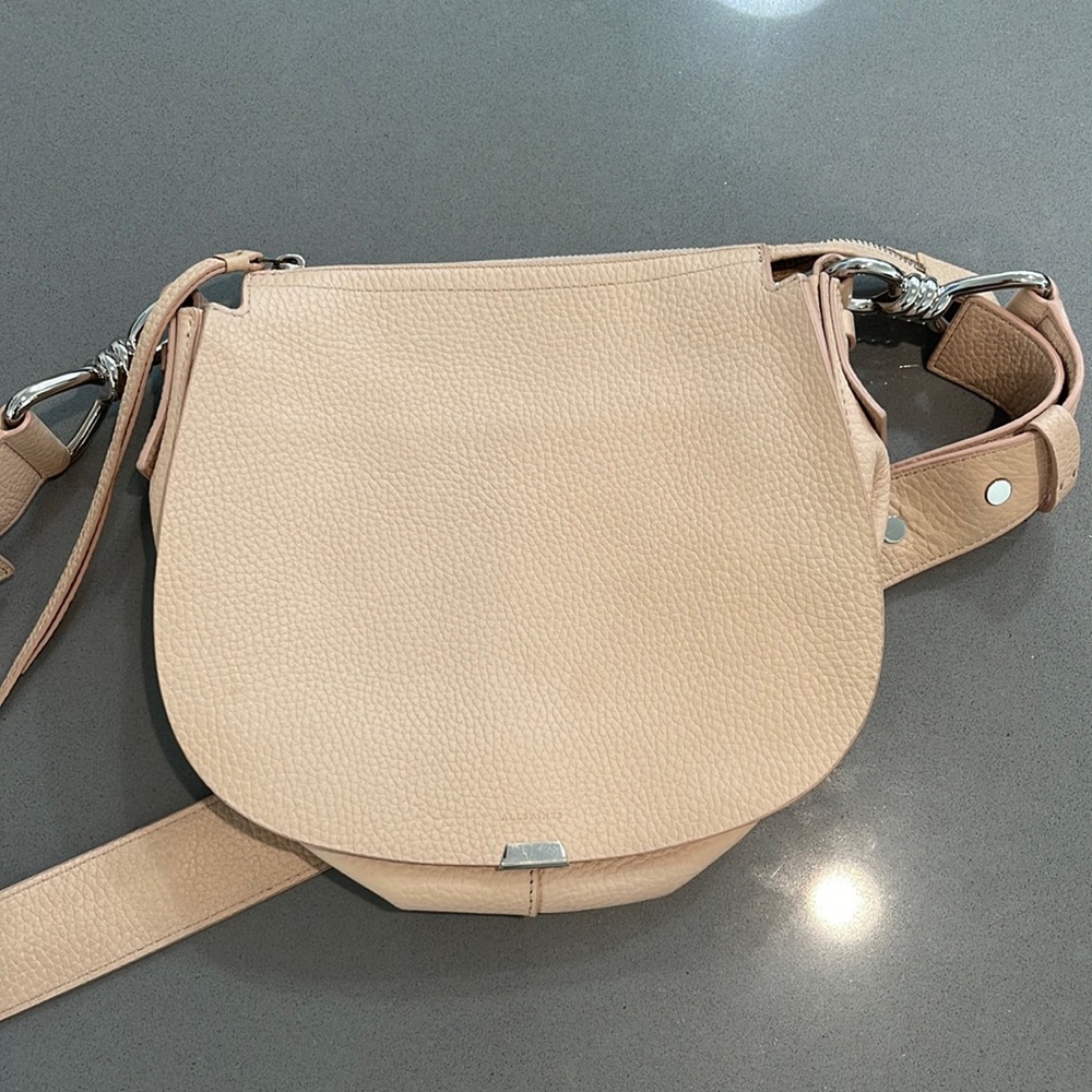 All Saints Beige Small Cross Body Purse